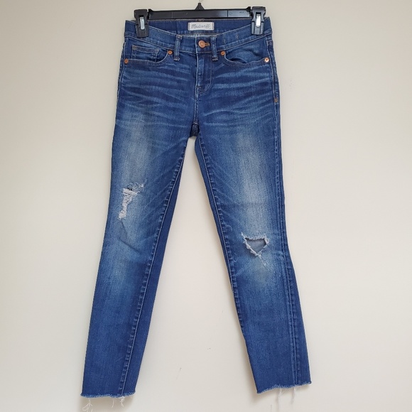 Madewell Denim - Madewell skinny skinny distressed raw hem 25